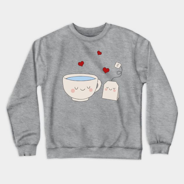 Cute Tea Crewneck Sweatshirt by valentinahramov